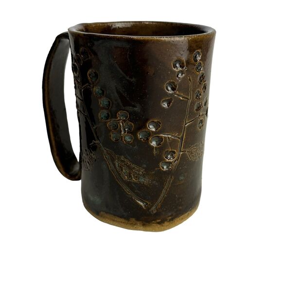 pottery coffee pour over set Artist Signed Handmade Studio Art - Picture 4 of 16